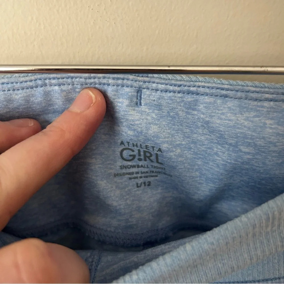 Athleta Girl Light Blue Heather Snowball Tight Active Leggings Size Large 12 - Picture 4 of 7